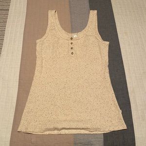 Jax and Lennon rib speckled henley tank in size medium